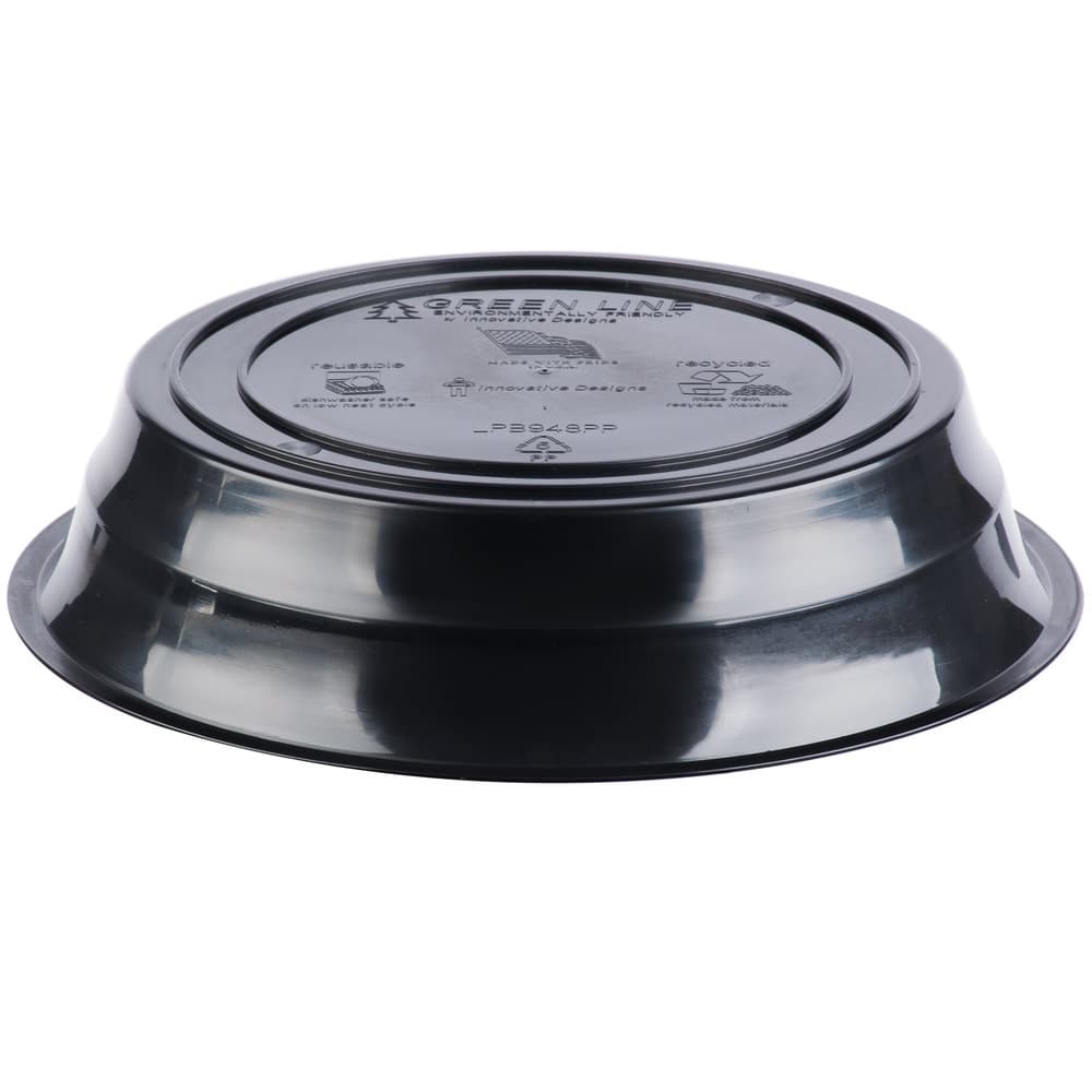 Fineline LPB0948PP.BK ReForm 48 oz. Black Low Profile Plastic Serving Bowl - Image 6