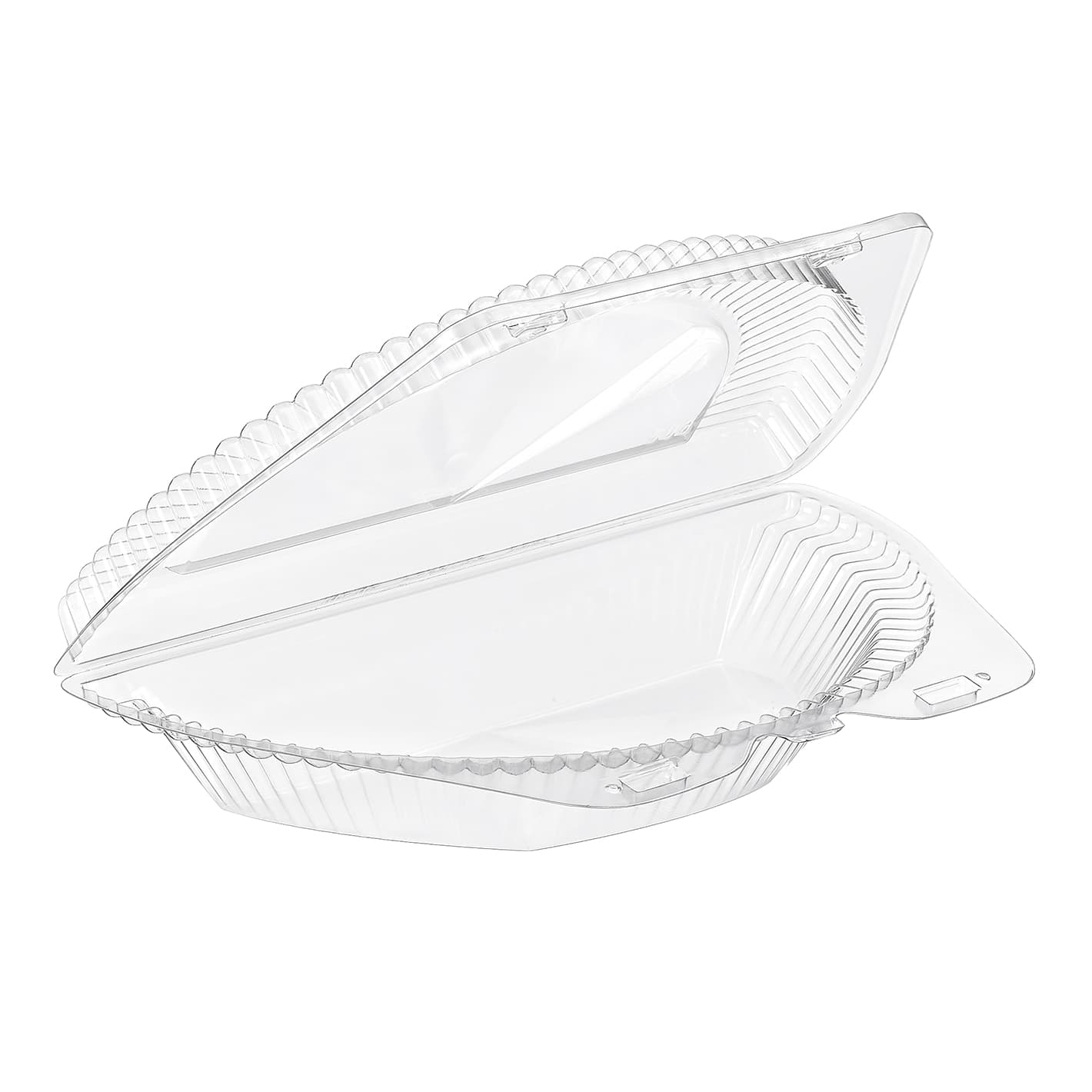 Inline SLP209 Clear PET Half Pie Hinged Display Container - Image 2