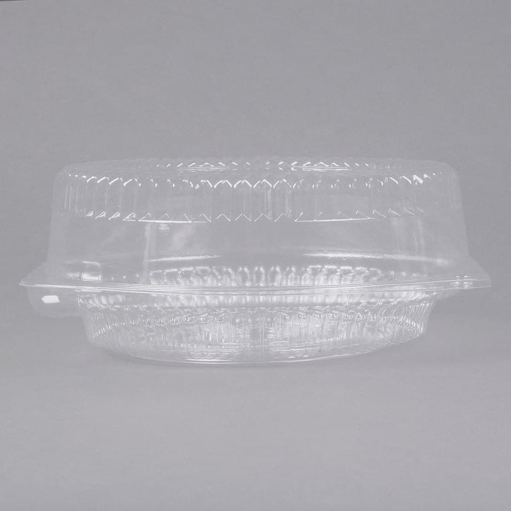 Polar Pak 8" Hinged OPS Plastic Deep Pie Container - Image 5