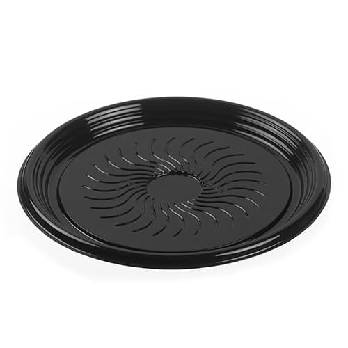 Polar Pak 18" Ebony® 2 Base Black PET Catering Tray - Image 3