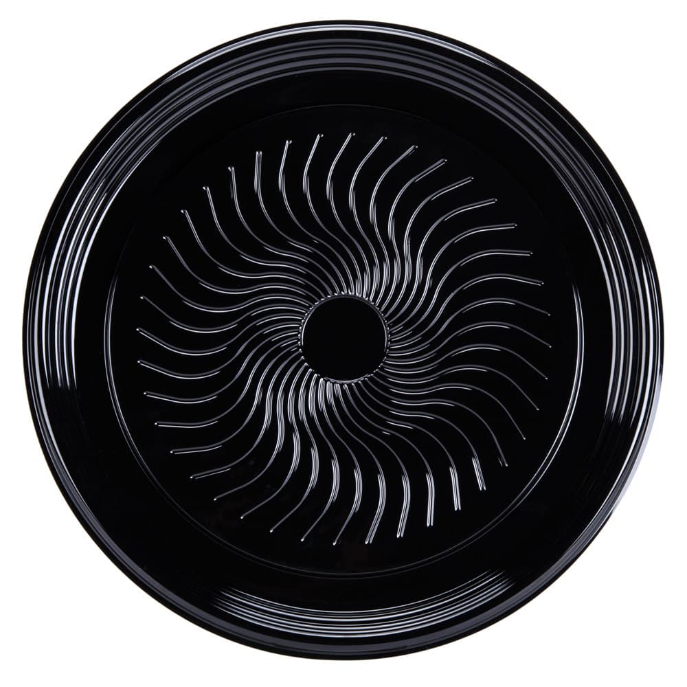 Polar Pak 16" Ebony® 2 Base Black PET Catering Tray - Image 2