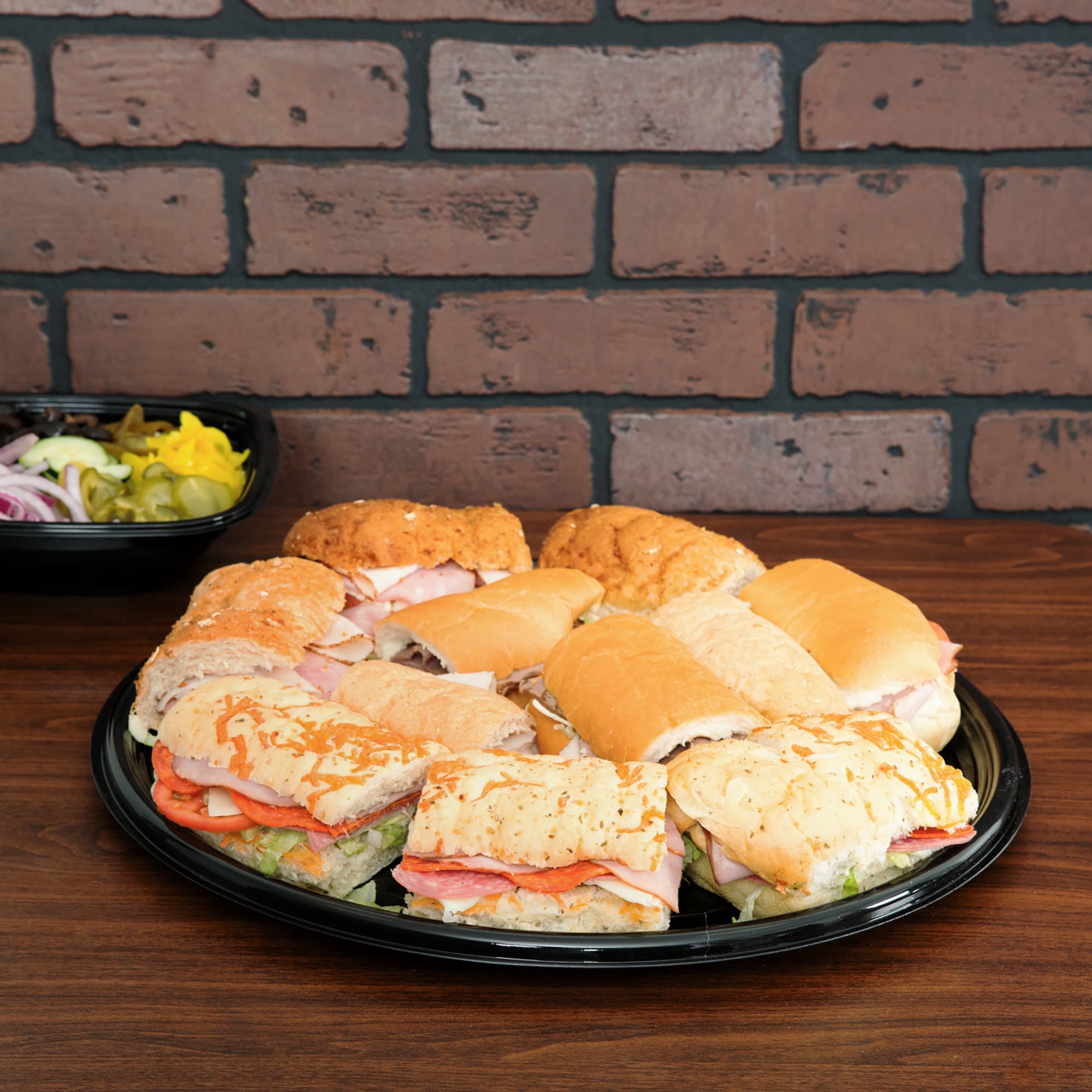 Polar Pak 16" Ebony® 2 Base Black PET Catering Tray - Image 4