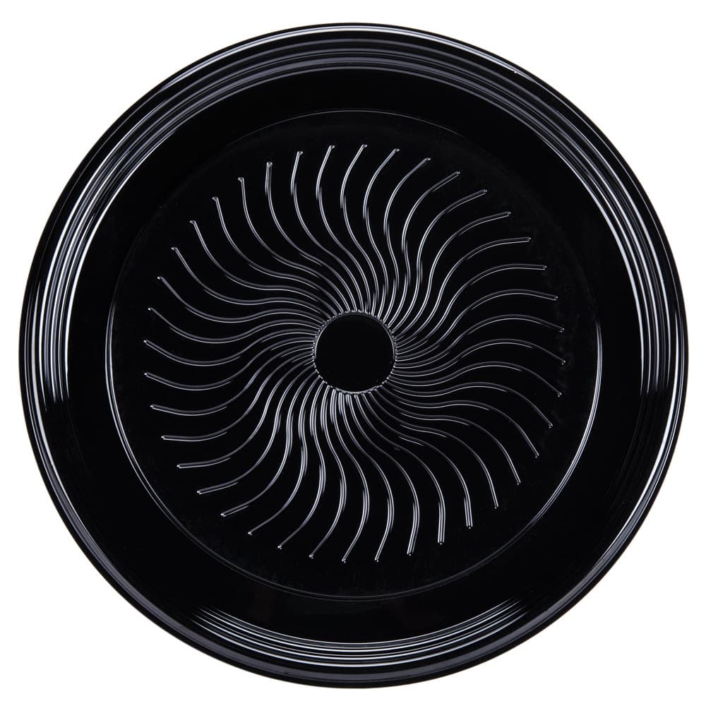 Polar Pak 18" Ebony® 2 Base Black PET Catering Tray - Image 2