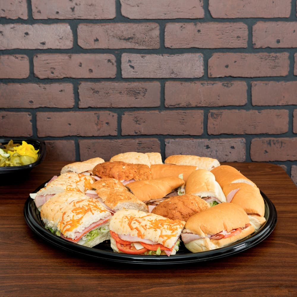 Polar Pak 18" Ebony® 2 Base Black PET Catering Tray - Image 4