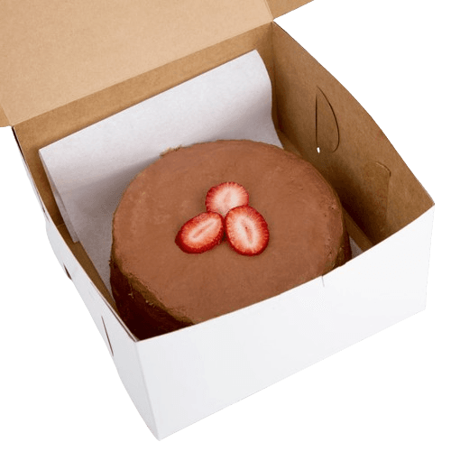 Quality Carton 9" x 9" x 5" White Non-Window Bakery Box - Image 4