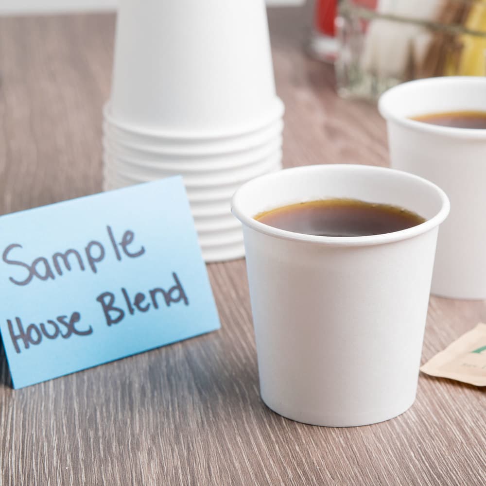 Solo 4 oz. White Single Wall Espresso Paper Hot Cup - Image 3