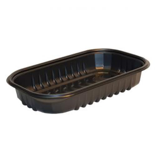 Sabert Black 68 oz. Large Rectangle Tray - Image 2