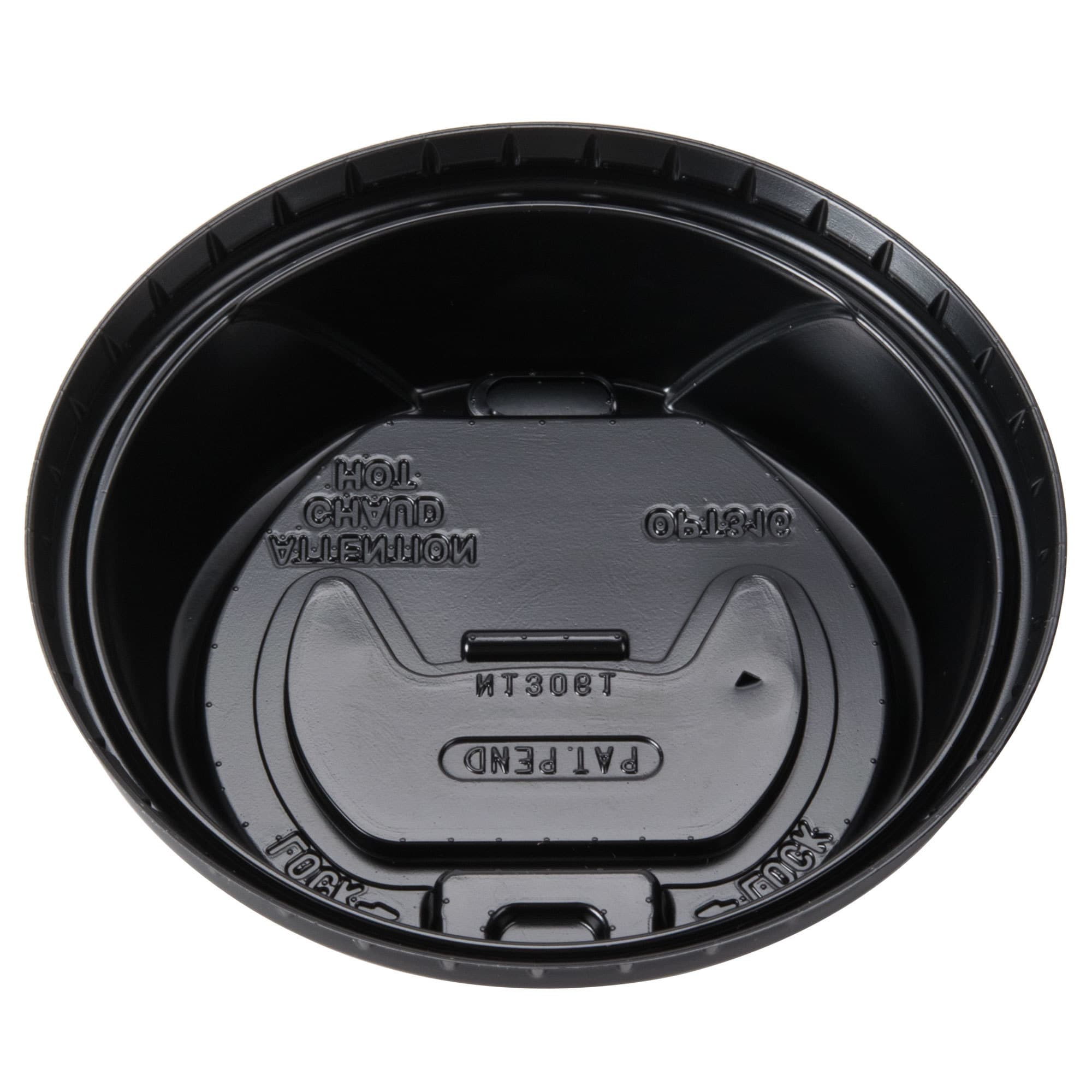 Dart OPT316B Black Optima Lid with Reclosable Tab - Image 7