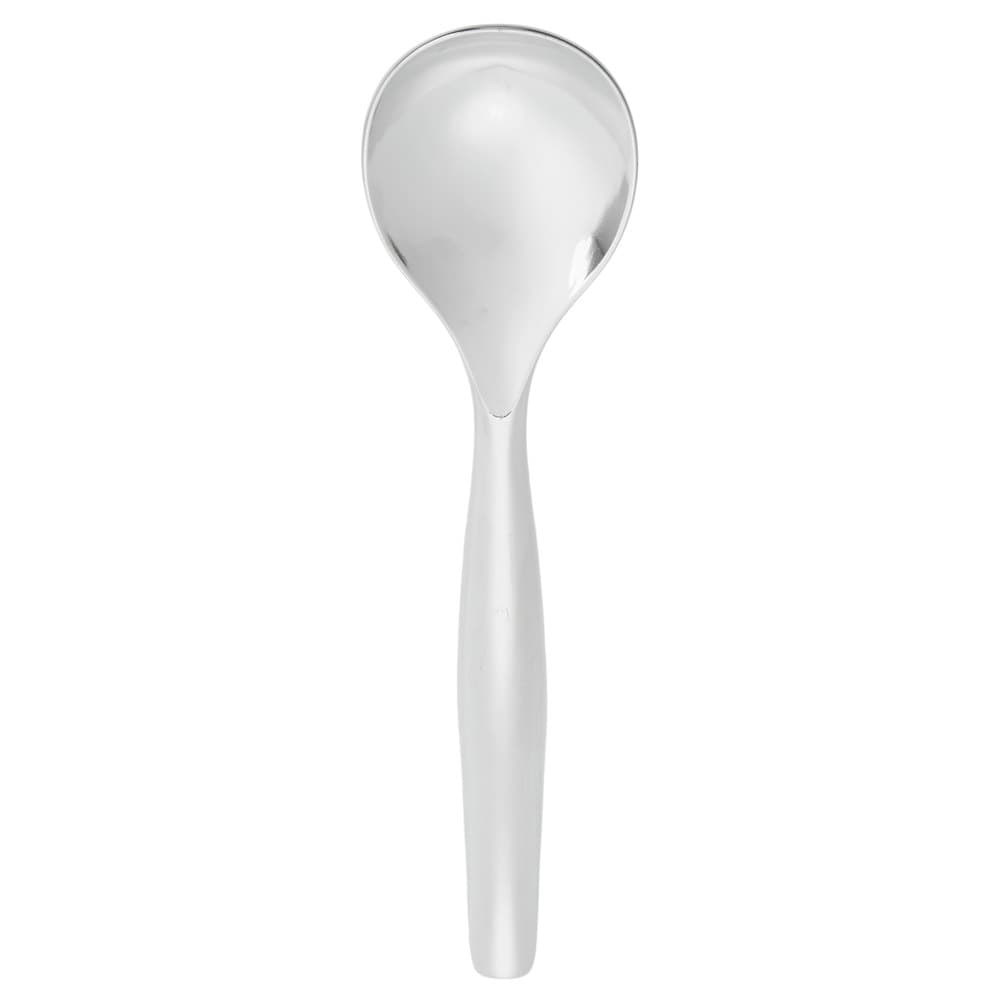 Sabert 10" Disposable Silver Plastic Serving Spoon - Image 2