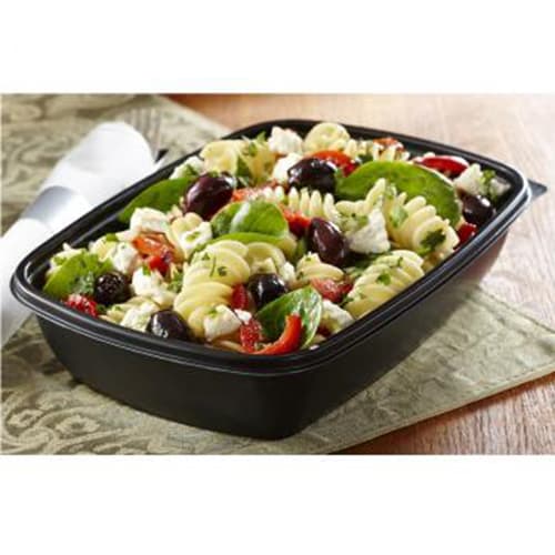 Sabert Black 30 oz. 1-Compartment Small Rectangle Container - Image 2