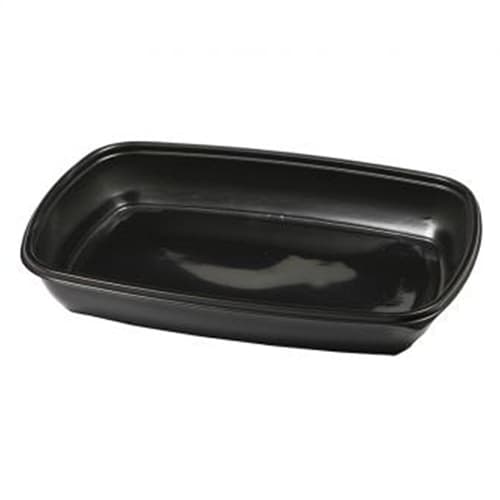 Sabert Black 30 oz. 1-Compartment Small Rectangle Container - Image 3