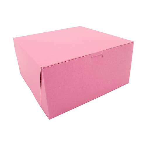 Southern Champion 10" x 10" x 5" Pink Non-Window Bakery Box - Image 2