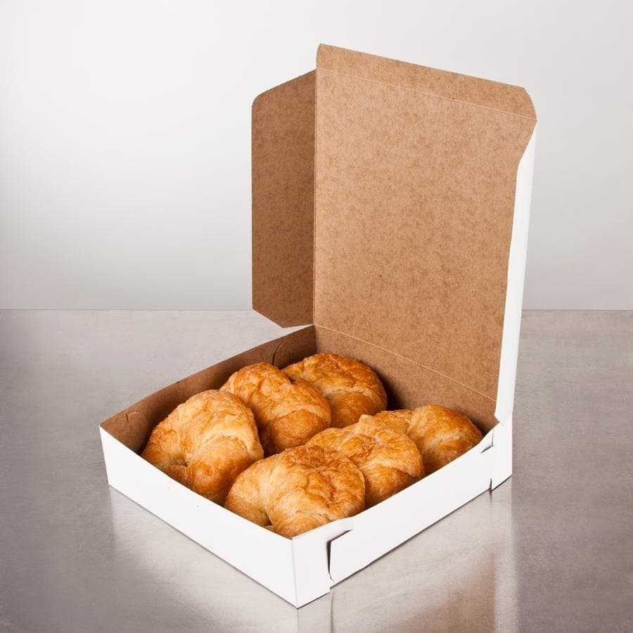 Southern Champion 10" x 10" x 2 1/2" White Non-Window Bakery Box - Image 4