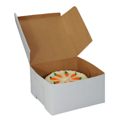 Southern Champion 10" x 10" x 3" White Non-Window Bakery Box - Image 3