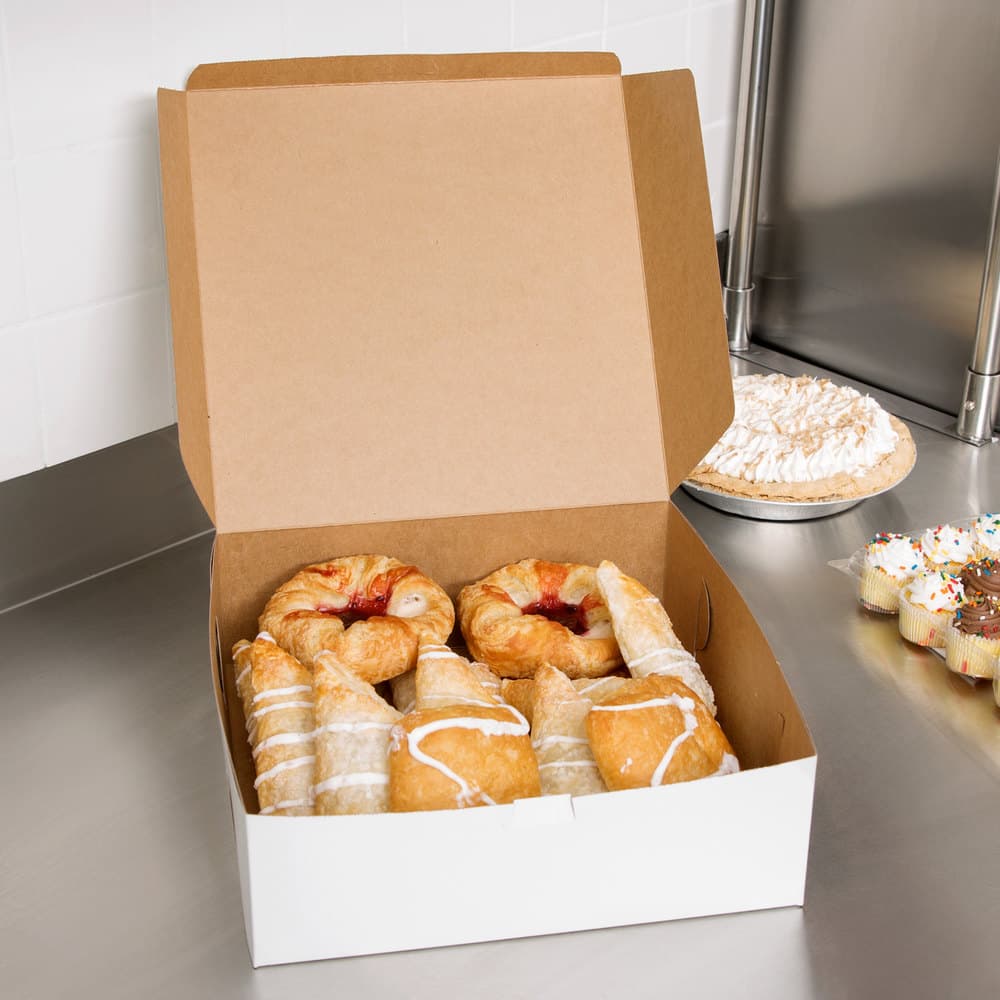 Southern Champion 12" x 12" x 4" White Non-Window Bakery Box - Image 4