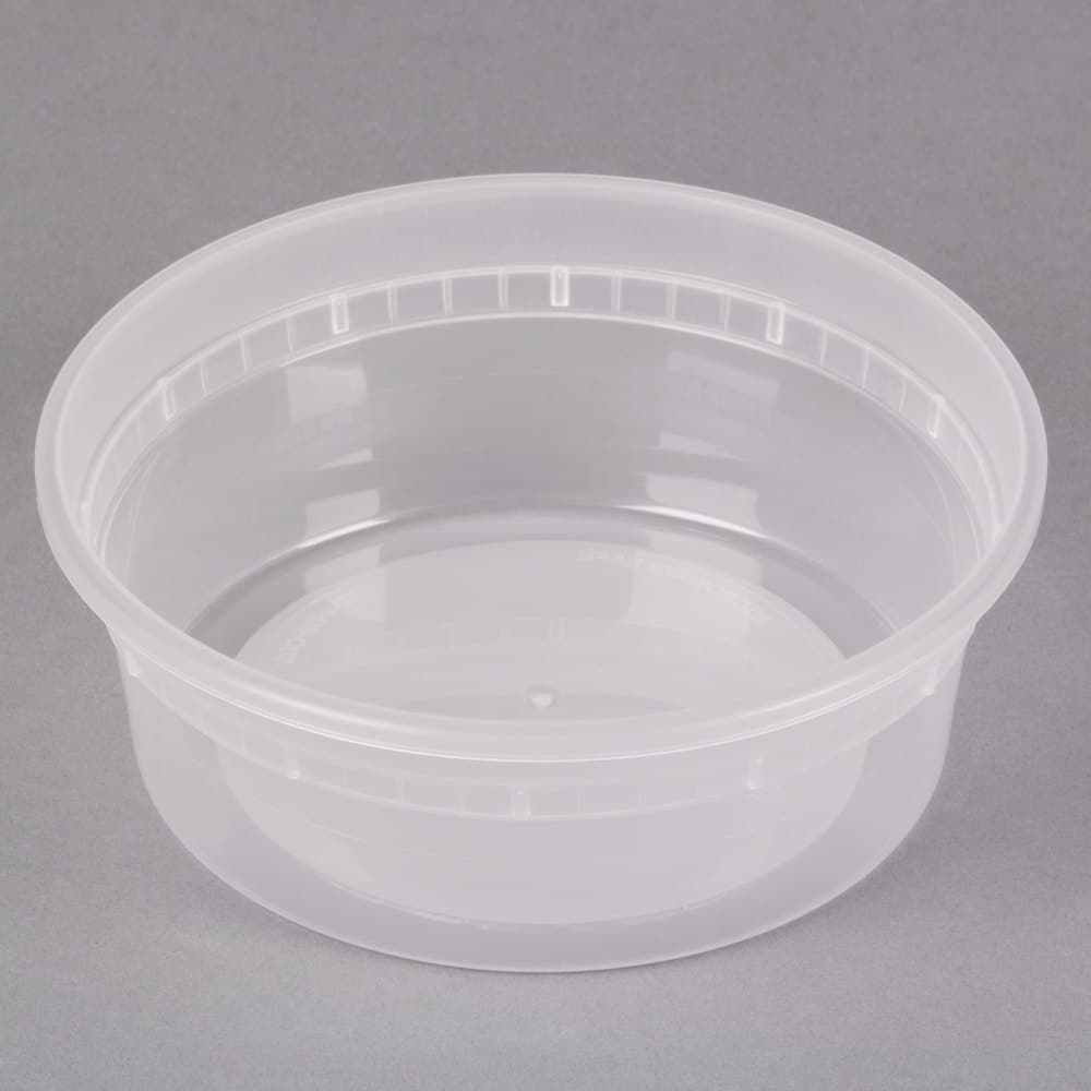 8 oz. Translucent Round Hi-Heat Microwavable Deli Container - Image 2