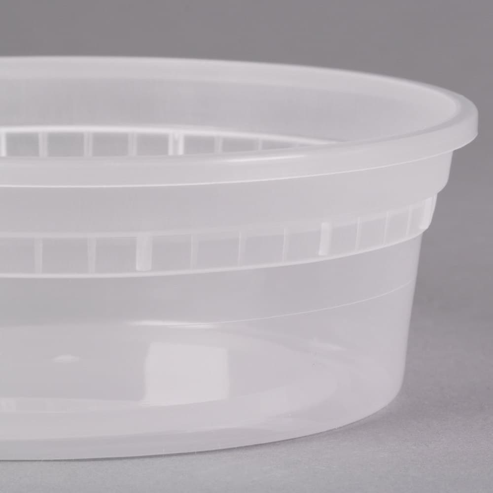 8 oz. Translucent Round Hi-Heat Microwavable Deli Container - Image 7