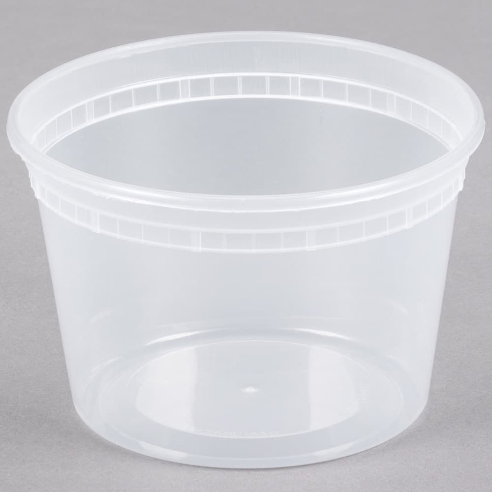 16 oz. Translucent Round Hi-Heat Microwavable Deli Container - Image 2