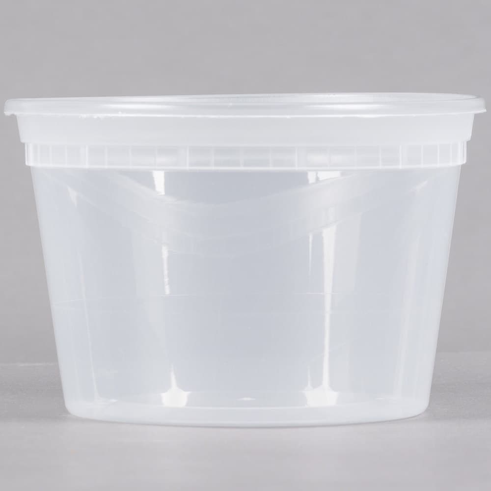 16 oz. Translucent Round Hi-Heat Microwavable Deli Container - Image 5