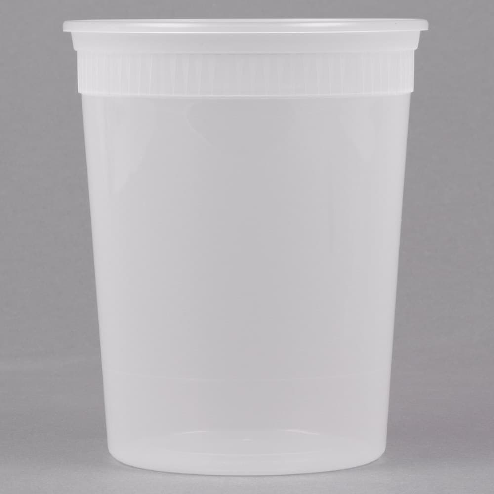 32 oz. Translucent Round Hi-Heat Microwavable Deli Container - Image 3