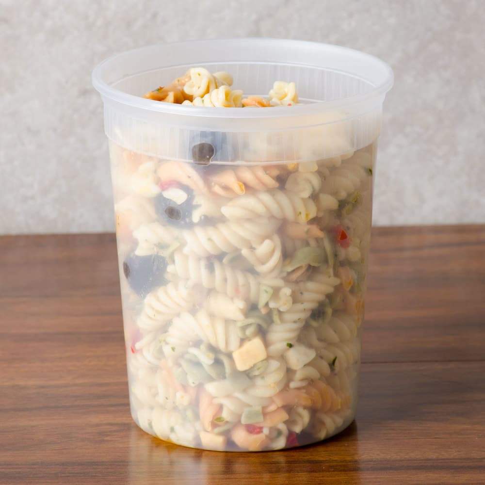 32 oz. Translucent Round Hi-Heat Microwavable Deli Container - Image 5