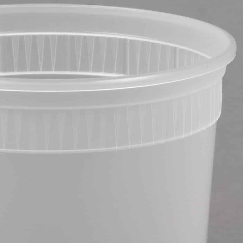 32 oz. Translucent Round Hi-Heat Microwavable Deli Container - Image 7
