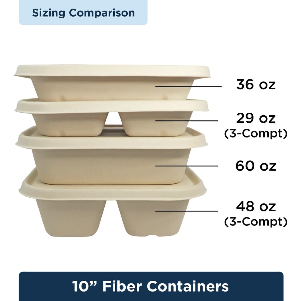 World Centric® 29 oz PFAS Free Fiber Tray - Image 6