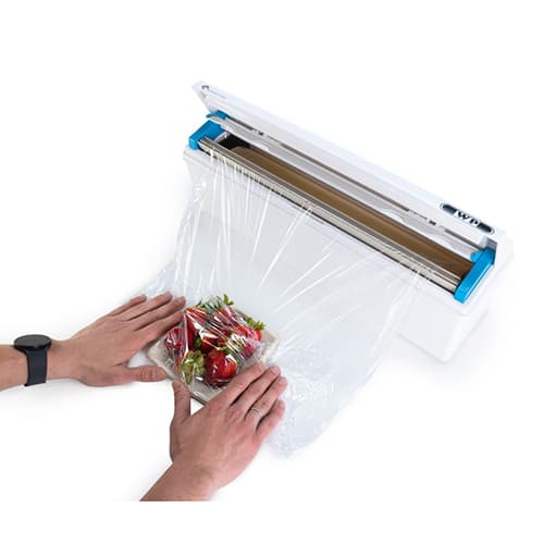 Western Plastics WP-180D 18" WrapMaster Dispenser for Food Film Rolls, White - Image 3