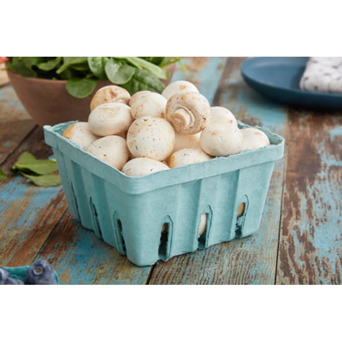 Pactiv 1 Quart Green Molded Pulp Berry / Produce Basket - Image 3