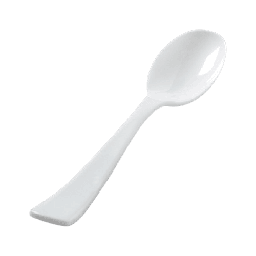 Fineline 3322-WH Platter Pleasures 10" White Heavy-Duty Disposable Serving Spoon