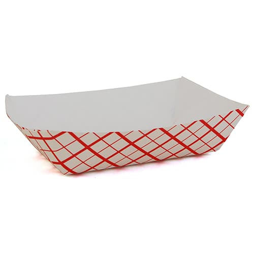 Specialty Quality Packaging #25 1/4 lb. Red Check Food Tray