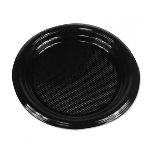 Boardwalk® Hi-Impact Plastic Dinnerware, Plate, 6″ Diameter, Black