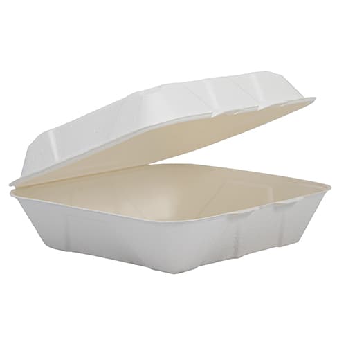 Dart HC9FBR1 ProPlanet 9" x 9" x 2" Sugarcane / Bagasse Compostable PFAS-Free Take-Out Container