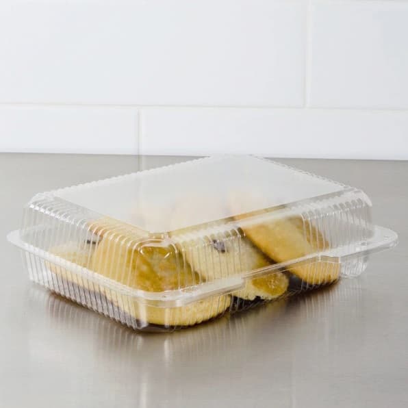 Dart StayLock Clear Hinged Plastic Oblong Container