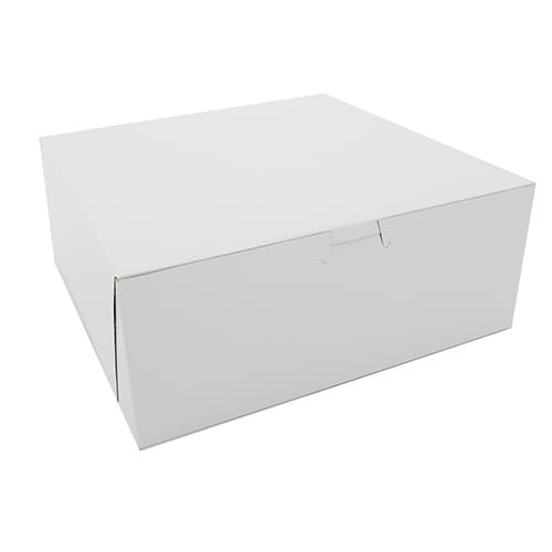 Southern Champion 10" x 10" x 4" White Non-Window Bakery Box