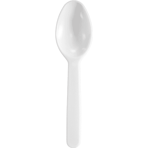 Berk 3" White Plastic Tasting Spoon