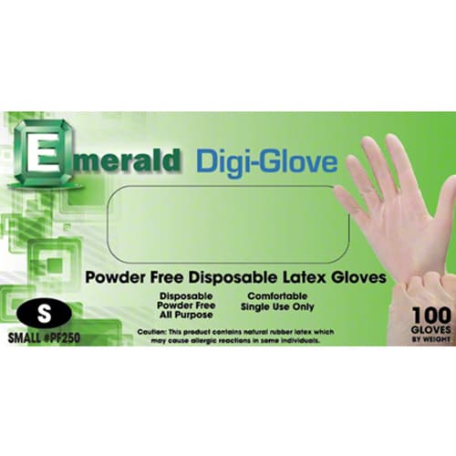 Emerald Digi-Glove Small Powder Free Latex Glove