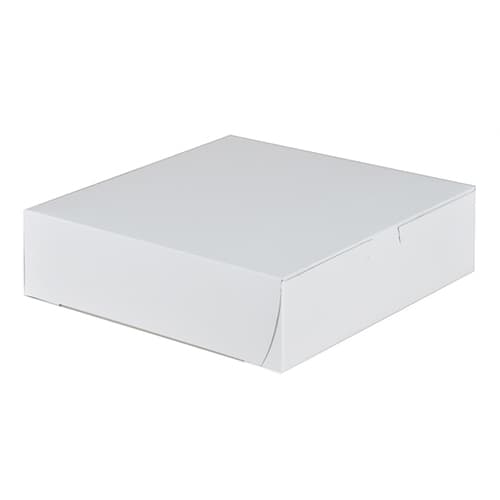 Southern Champion 9" x 9" x 2.5" White Non-Window Bakery Box