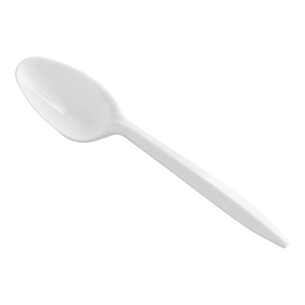Emerald Medium Weight White Plastic Teaspoon