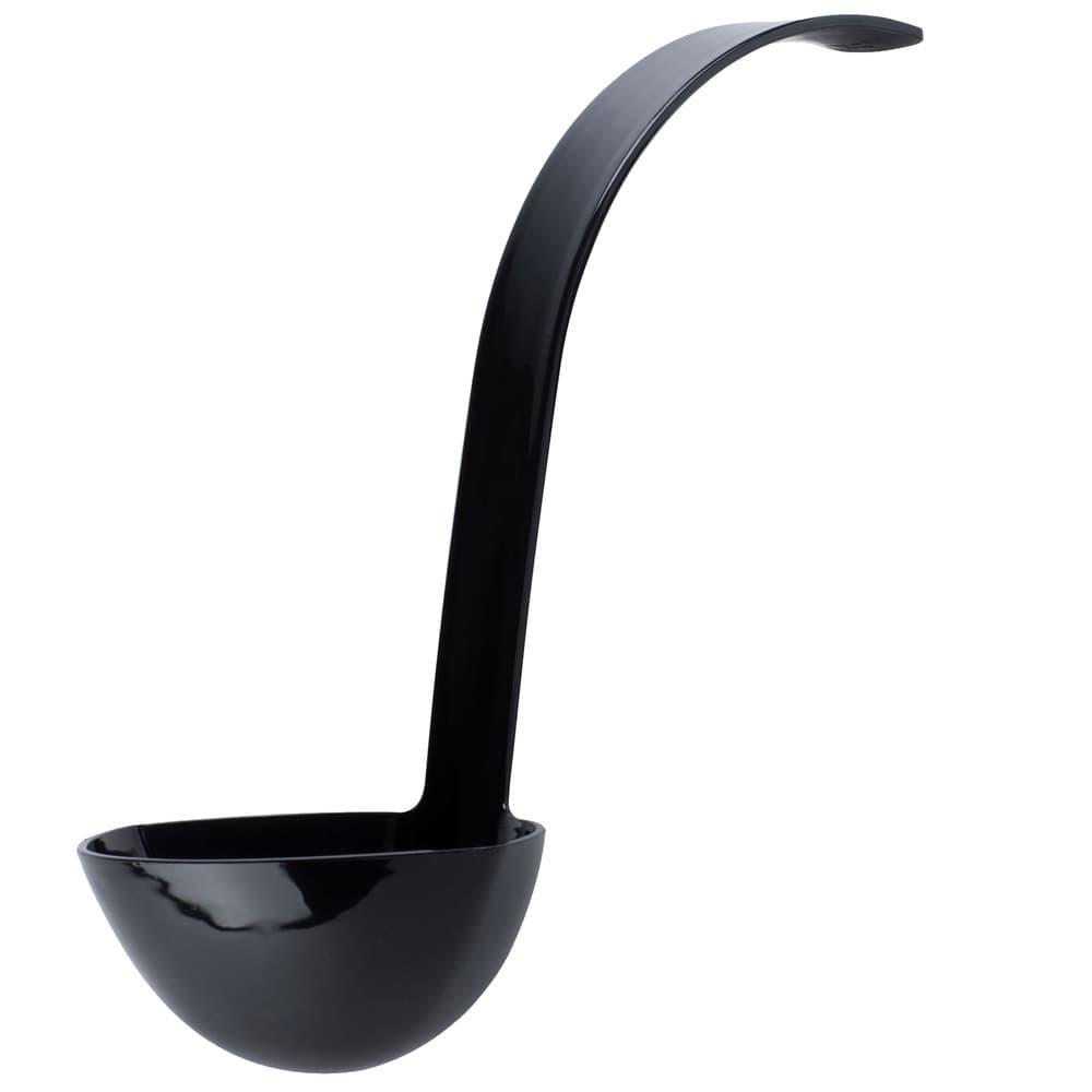 Fineline 3305-BK Platter Pleasers 5 oz. Black Plastic Punch / Serving Disposable Ladle