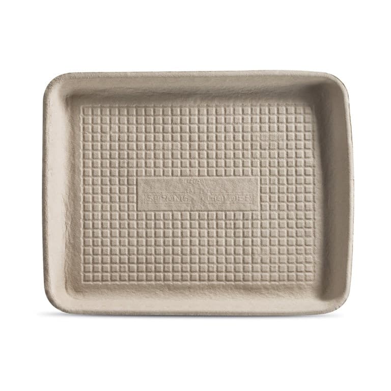 9" x 12" Molded Fiber / Pulp Rectangle Tray