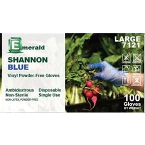 Emerald Large Shannon Vinyl Latex Free Powder Free Glove