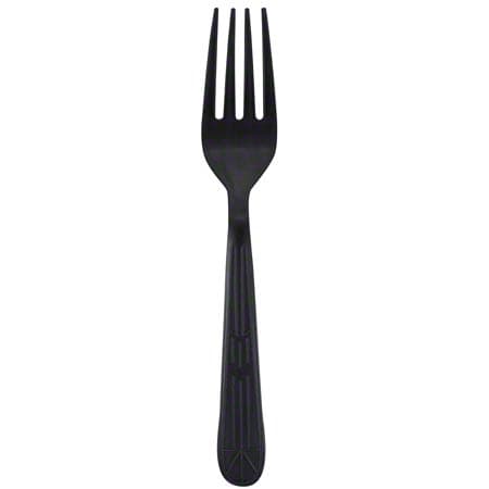 Emerald Heavy Weight Black Plastic Fork