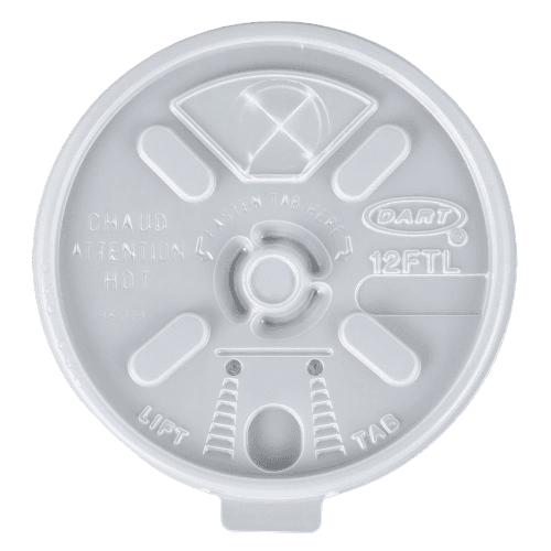 Dart 12FTLS Translucent Lift'n'Lock Lid with Straw Slot