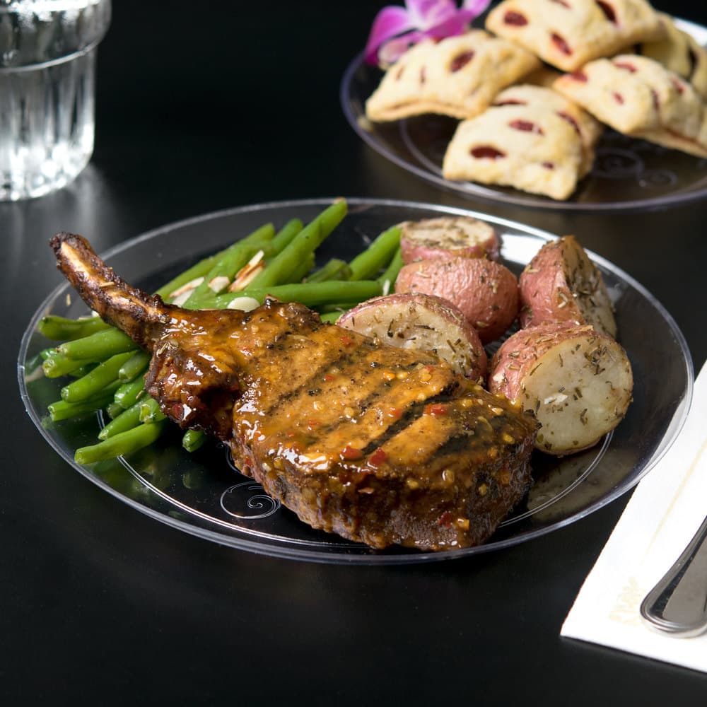 Fineline Savvi Serve 309 9" Clear Plastic Plate