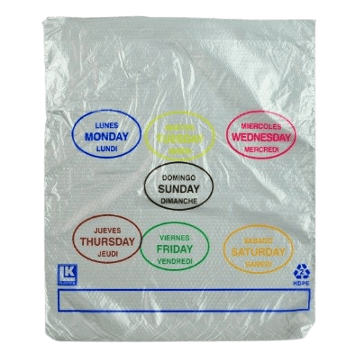 6.5" x 7" + 1.75"LP + 1.75"FB 0.5 mil Portion Control Saddle Pack Printed All Days (7 colors)