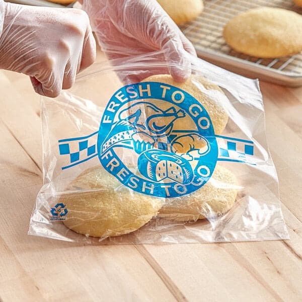 Elkay 10" x 8" 1.25 mil Zipper Saddle Pack Deli Bag -- Printed "Fresh to Go" One Color, - Image 2