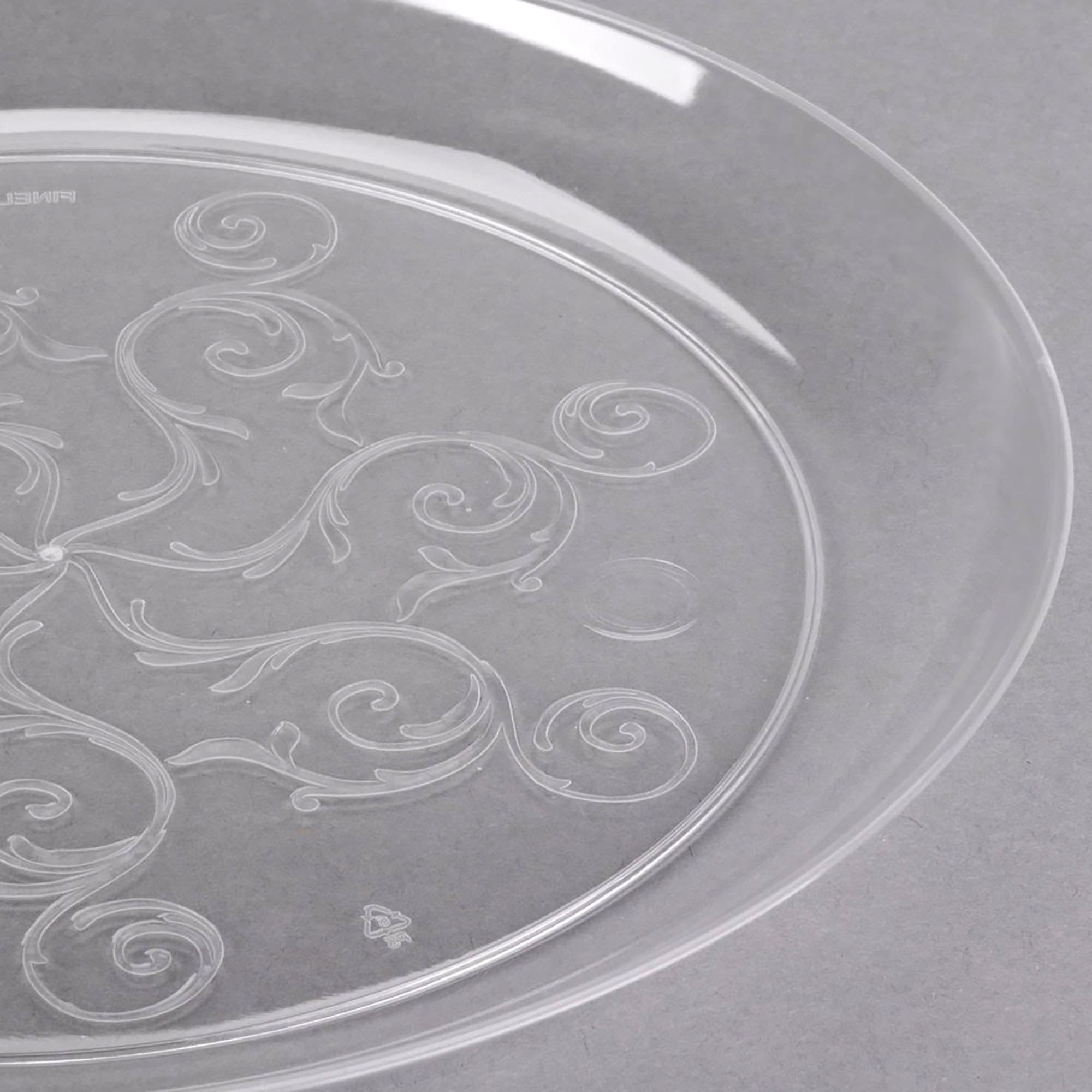 Fineline Savvi Serve 307 7" Clear Plastic Plate - Image 5