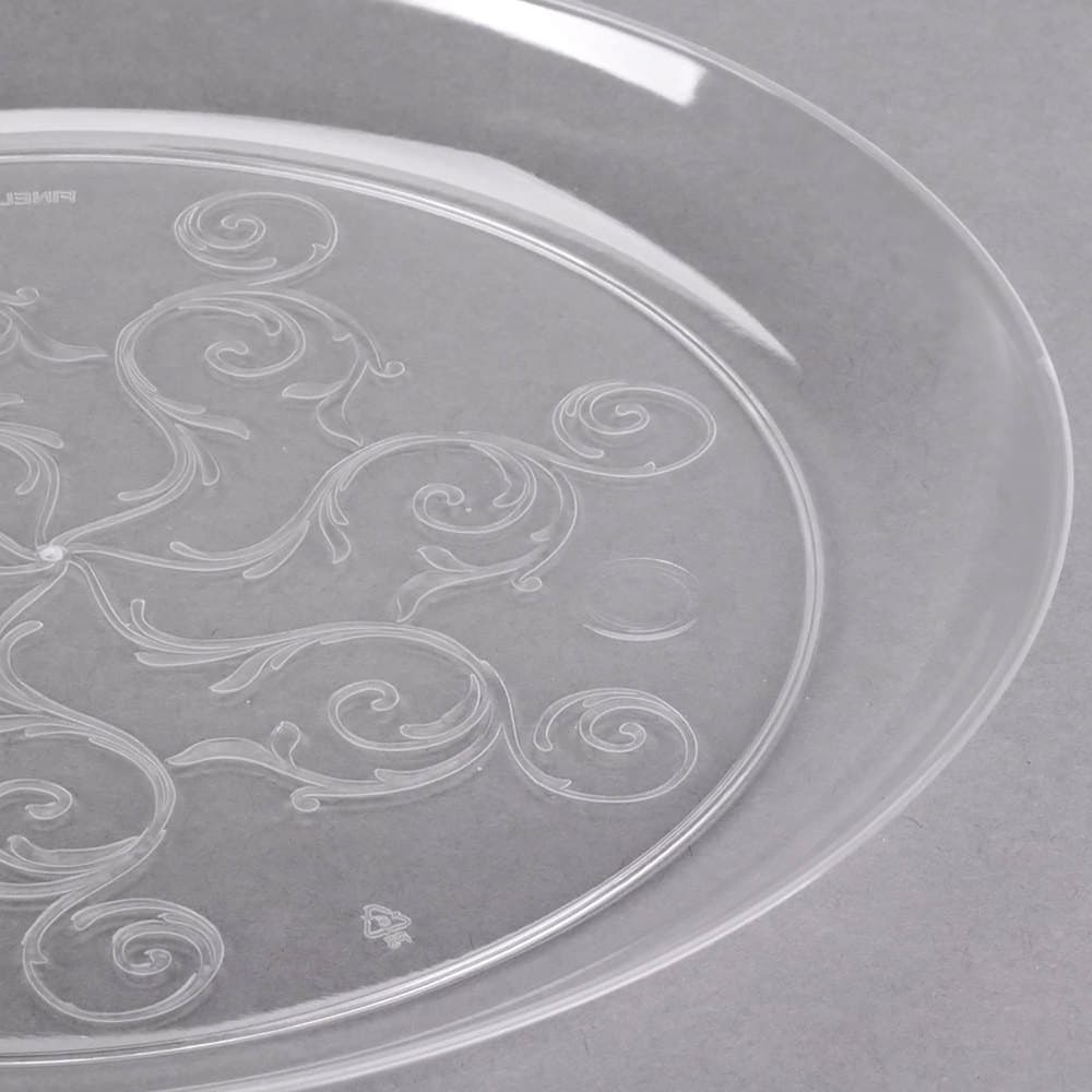 Fineline Savvi Serve 309 9" Clear Plastic Plate - Image 5