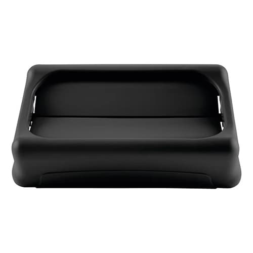 Rubbermaid FG267360BLA Slim Jim Black Drop Shot Trash Can Lid - Image 3
